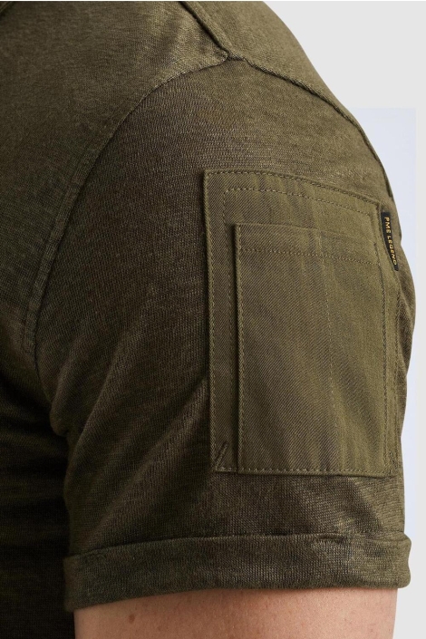 PME legend short sleeve polo linen cargo